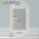 Half Runway Bathroom Mirror with Light