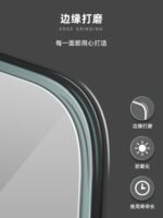 Horizontal bathroom mirror with rounded corners and no light - Image 2