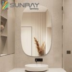 Large Round Corner Frameless Bathroom Mirror - Image 3