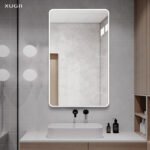 Large mirror with aluminum frame and no light - Image 3