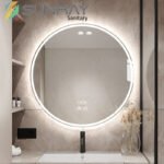 Round Mirror Sandblasted Bathroom Mirror