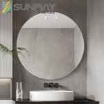 Round Unframed Bathroom Mirror