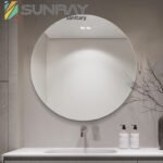 Round Unframed Bathroom Mirror - Image 4