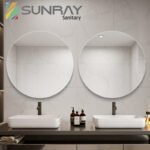Round Unframed Bathroom Mirror - Image 2