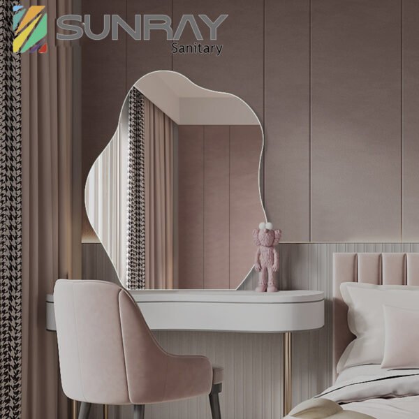 Shaped Bathroom Mirror